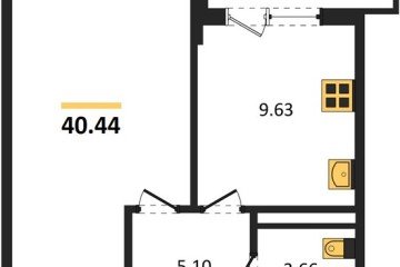 Фото №1: 1-комнатная квартира 43 м² - Краснодар, мкр. жилой комплекс Кино, ул. Уральская, 100/5
