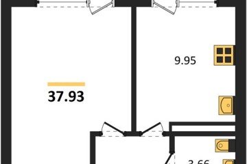 Фото №1: 1-комнатная квартира 43 м² - Краснодар, мкр. жилой комплекс Кино, ул. Уральская, 100/5
