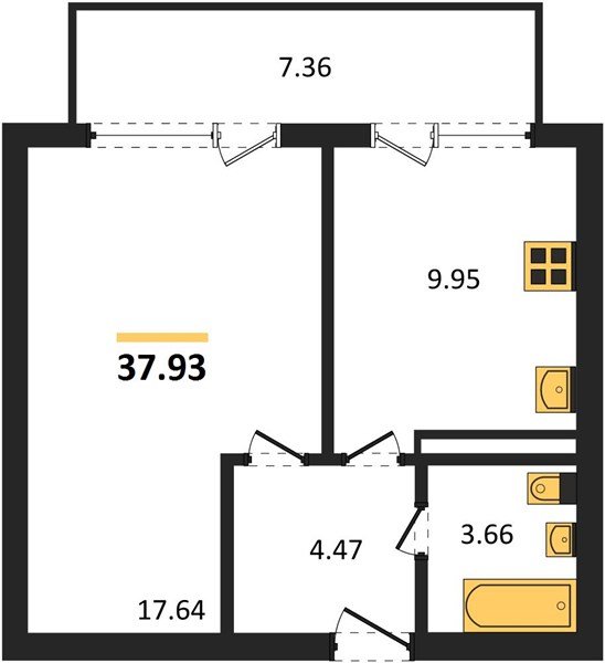 Фото №1: 1-комнатная квартира 43 м² - Краснодар, жилой комплекс Кино, ул. Уральская, 100/5