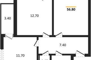 Фото №1: 2-комнатная квартира 56 м² - Краснодар, мкр. ЖК Парк у Дома, ул. Героев-Разведчиков, 11