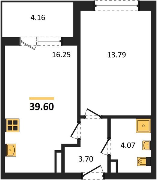 Фото №1: 1-комнатная квартира 39 м² - Краснодар, Прикубанский внутригородской округ, мкр. жилой комплекс Друзья, ул. имени Генерала Брусилова, 28к4