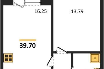 Фото №1: 1-комнатная квартира 39 м² - Краснодар, мкр. жилой комплекс Друзья, ул. имени Генерала Брусилова, 28к4