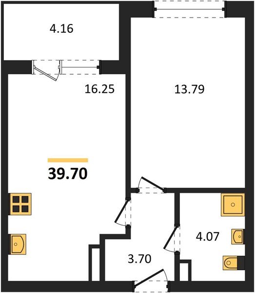 Фото №1: 1-комнатная квартира 39 м² - Краснодар, Прикубанский внутригородской округ, мкр. жилой комплекс Друзья, ул. имени Генерала Брусилова, 28к4
