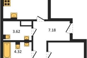 Фото №1: 2-комнатная квартира 61 м² - Краснодар, мкр. жилой комплекс Друзья, ул. имени Генерала Брусилова, 28к4