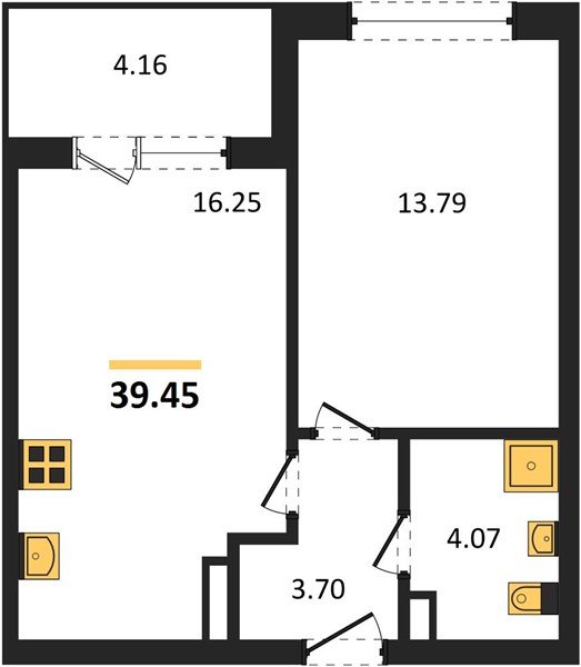 Фото №1: 1-комнатная квартира 39 м² - Краснодар, Прикубанский внутригородской округ, мкр. жилой комплекс Друзья, ул. имени Генерала Брусилова, 28к4
