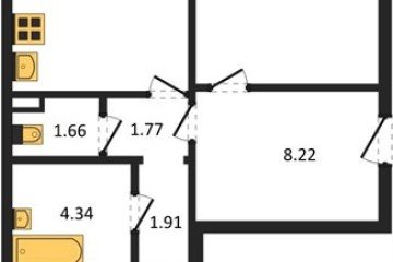 Фото №1: 2-комнатная квартира 67 м² - Майкоп, ул. Олега Цокова, 2
