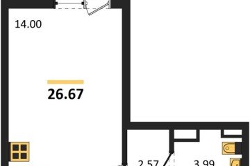 Фото №1: Студия 26 м² - Краснодар, мкр. Прикубанский внутригородской округ, ул. Генерал-лейтенанта Александра Сапрунова, 42