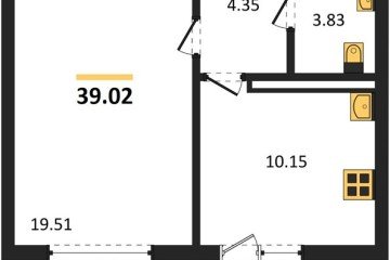 Фото №1: 1-комнатная квартира 39 м² - Краснодар, мкр. Прикубанский внутригородской округ, ул. Генерал-лейтенанта Александра Сапрунова, 42