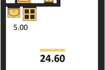 Фото №1: Студия 24 м² - Яблоновский, мкр. жилой комплекс Грин Эпл, 