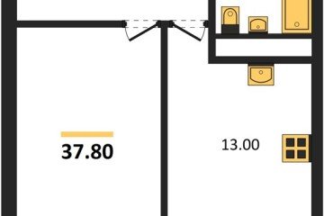Фото №1: 1-комнатная квартира 37 м² - Яблоновский, мкр. жилой комплекс Грин Эпл, 