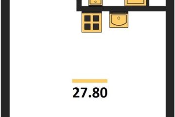 Фото №1: Студия 27 м² - Яблоновский, мкр. жилой комплекс Грин Эпл, 
