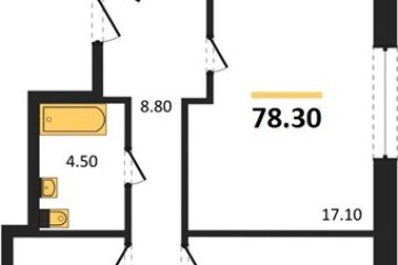 Фото №1: 3-комнатная квартира 78 м² - Яблоновский, мкр. жилой комплекс Грин Эпл, 
