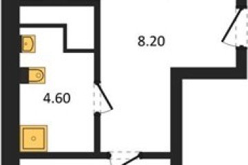 Фото №1: 1-комнатная квартира 48 м² - Яблоновский, мкр. жилой комплекс Грин Эпл, 