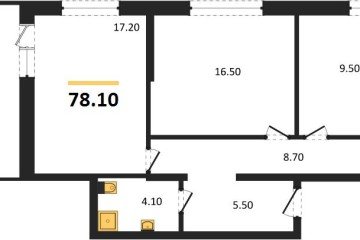 Фото №1: 2-комнатная квартира 78 м² - Яблоновский, мкр. жилой комплекс Грин Эпл, 