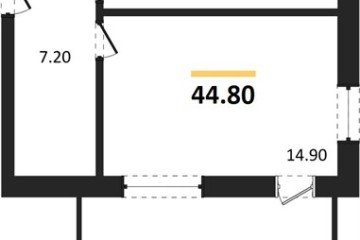 Фото №1: 1-комнатная квартира 44 м² - Яблоновский, мкр. жилой комплекс Грин Эпл, 