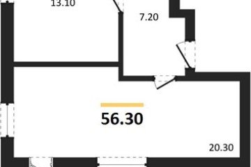 Фото №1: 1-комнатная квартира 56 м² - Яблоновский, мкр. жилой комплекс Грин Эпл, 