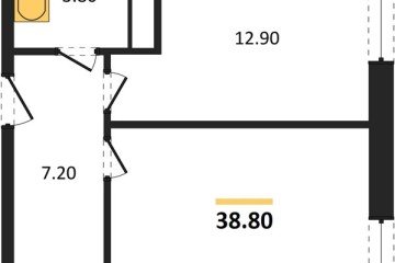 Фото №1: 1-комнатная квартира 38 м² - Яблоновский, мкр. жилой комплекс Грин Эпл, 