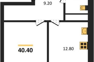 Фото №1: 1-комнатная квартира 40 м² - Яблоновский, мкр. жилой комплекс Грин Эпл, 