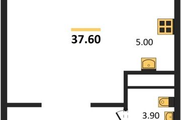 Фото №1: Студия 37 м² - Яблоновский, мкр. жилой комплекс Грин Эпл, 