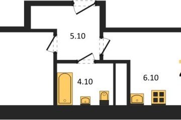 Фото №1: 1-комнатная квартира 43 м² - Яблоновский, мкр. жилой комплекс Грин Эпл, 