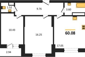 Фото №1: 2-комнатная квартира 60 м² - Краснодар, мкр. Карасунский внутригородской округ, 