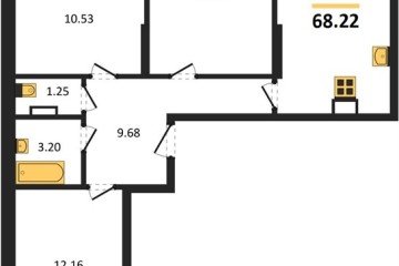Фото №1: 3-комнатная квартира 68 м² - Краснодар, мкр. жилой комплекс Смородина, 