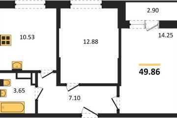 Фото №1: 2-комнатная квартира 49 м² - Краснодар, мкр. жилой комплекс Смородина, 