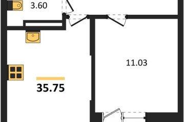 Фото №1: 1-комнатная квартира 35 м² - Краснодар, мкр. жилой комплекс Смородина, 