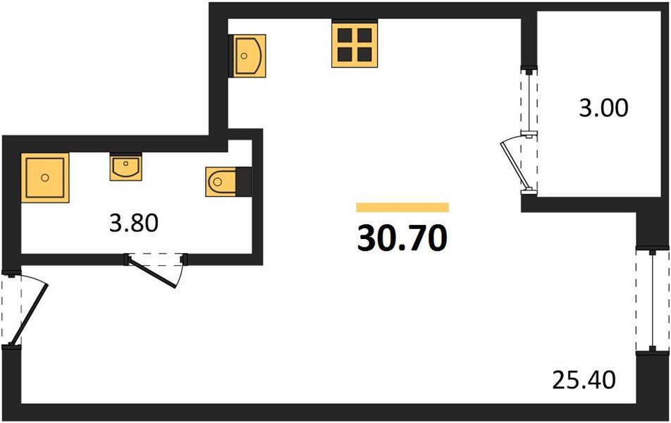Фото №1: Студия 30 м² - Краснодар, мкр. Карасунский внутригородской округ, ул. Виктора Казанцева