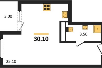 Фото №1: Студия 30 м² - Краснодар, мкр. Карасунский внутригородской округ, ул. Виктора Казанцева