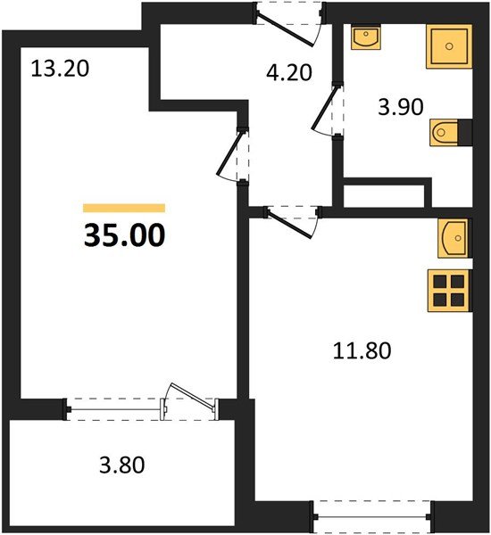 Фото №1: 1-комнатная квартира 35 м² - Краснодар, мкр. Карасунский внутригородской округ