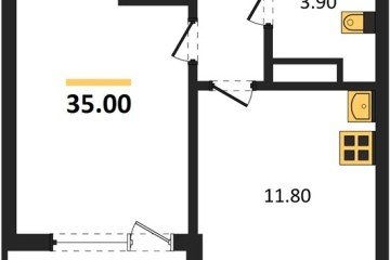 Фото №1: 1-комнатная квартира 35 м² - Краснодар, мкр. Карасунский внутригородской округ, 