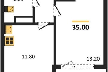 Фото №1: 1-комнатная квартира 35 м² - Краснодар, мкр. Карасунский внутригородской округ, 
