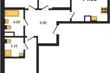 Фото №1: 3-комнатная квартира 78 м² - Краснодар, мкр. ЖК Первое Место, 