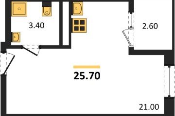 Фото №1: Студия 25 м² - Краснодар, мкр. Карасунский внутригородской округ, 