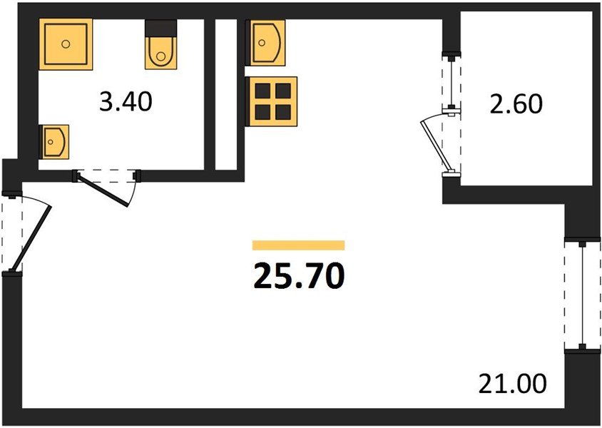 Фото №1: Студия 25 м² - Краснодар, мкр. Карасунский внутригородской округ