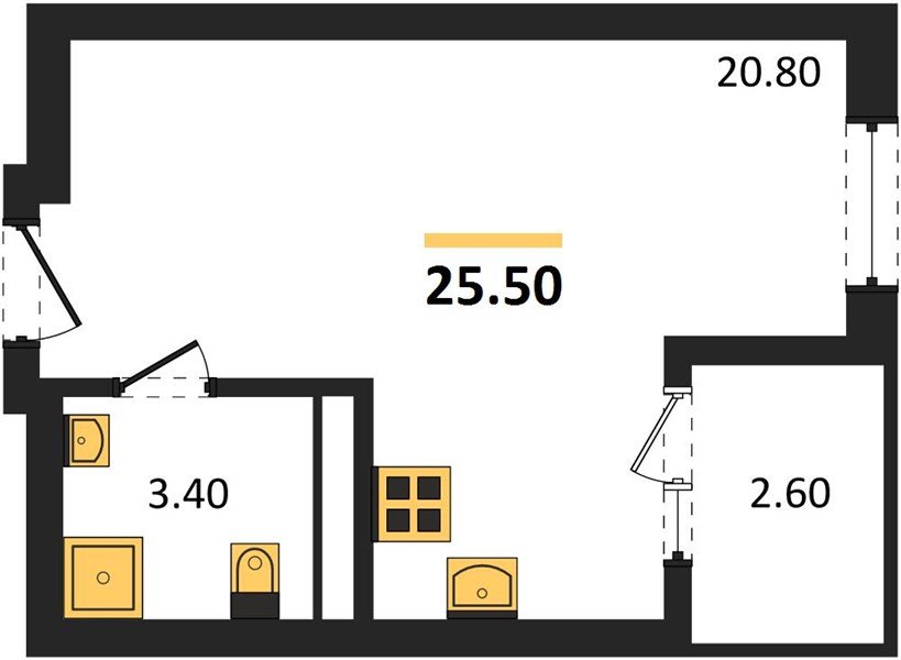 Фото №1: Студия 25 м² - Краснодар, мкр. Карасунский внутригородской округ