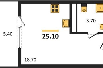 Фото №1: Студия 25 м² - Краснодар, мкр. Карасунский внутригородской округ, 