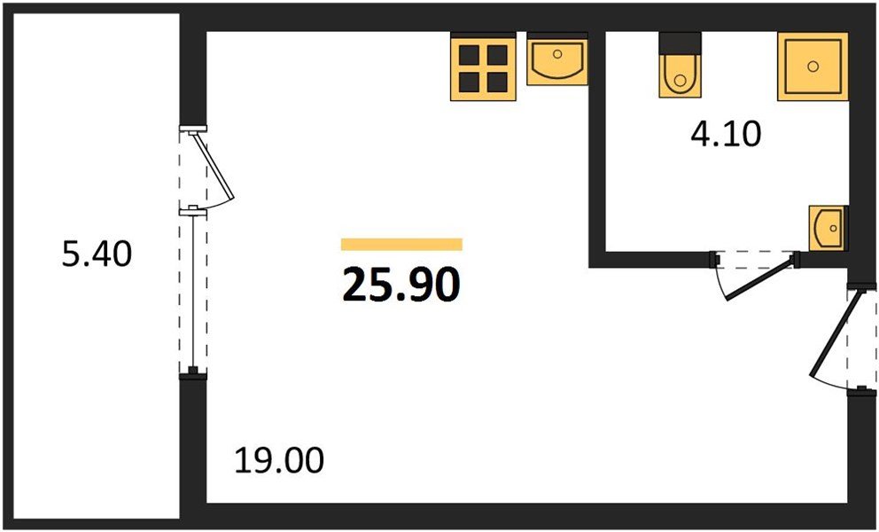 Фото №1: Студия 25 м² - Краснодар, мкр. Карасунский внутригородской округ