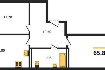 Фото №1: 2-комнатная квартира 65 м² - Краснодар, мкр. Карасунский внутригородской округ, 