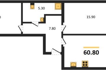Фото №1: 2-комнатная квартира 60 м² - Краснодар, мкр. Карасунский внутригородской округ, 