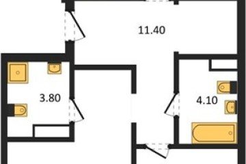 Фото №1: 2-комнатная квартира 79 м² - Краснодар, мкр. ЖК Первое Место, 