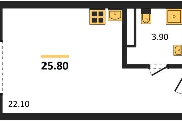 Фото №1: Студия 25 м² - Краснодар, мкр. Карасунский внутригородской округ, 