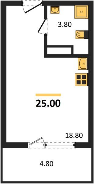 Фото №1: Студия 25 м² - Краснодар, мкр. Карасунский внутригородской округ