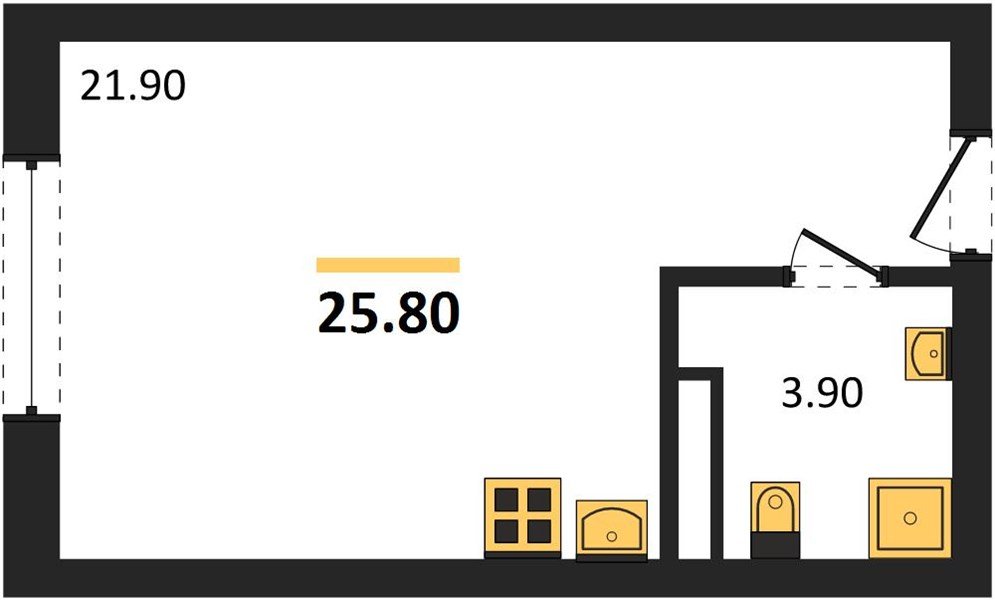 Фото №1: Студия 25 м² - Краснодар, мкр. Карасунский внутригородской округ