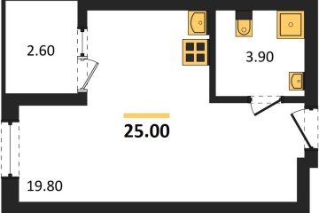 Фото №1: Студия 25 м² - Краснодар, мкр. Карасунский внутригородской округ, 