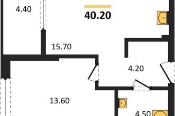 Фото №1: 1-комнатная квартира 40 м² - Краснодар, мкр. Карасунский внутригородской округ, 