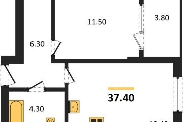 Фото №1: 1-комнатная квартира 37 м² - Краснодар, мкр. Карасунский внутригородской округ, 