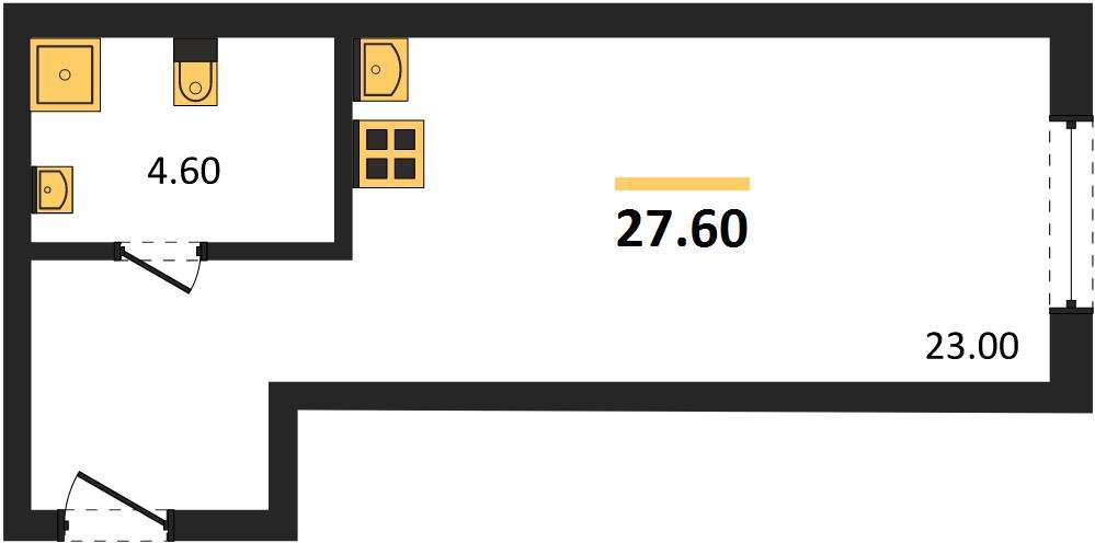 Фото №1: Студия 27 м² - Краснодар, мкр. Карасунский внутригородской округ