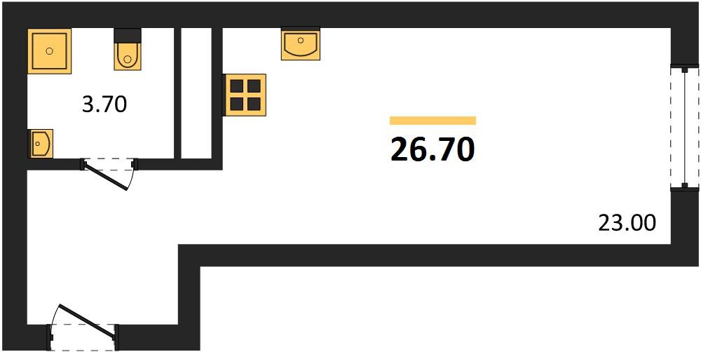 Фото №1: Студия 26 м² - Краснодар, мкр. Карасунский внутригородской округ